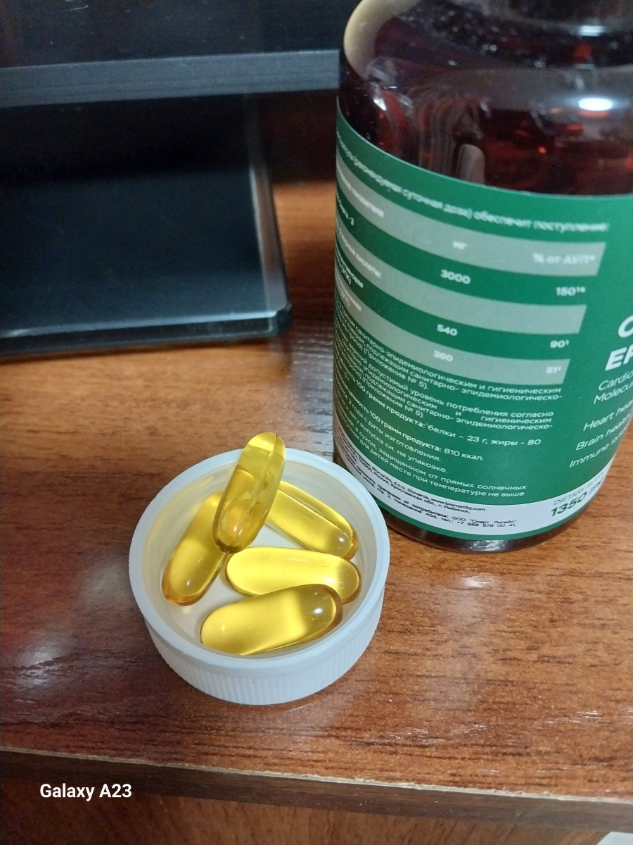 Фото покупателя №62 из 144: Омега 3 витаминный комплекс Omega 3 EPA DHA bionordiq 1350 мг 90 капсул, рыбий жир, для сердца и сосудов, для иммунитета, для волос и кожи, для женщин и мужчин, для здоровья, витамины, БАД, для костей, отзыв на 5 из 5, Ozon, 18 января 2025