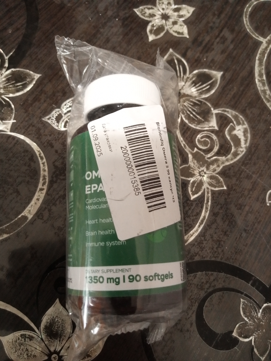 Фото покупателя №26 из 144: Омега 3 витаминный комплекс Omega 3 EPA DHA bionordiq 1350 мг 90 капсул, рыбий жир, для сердца и сосудов, для иммунитета, для волос и кожи, для женщин и мужчин, для здоровья, витамины, БАД, для костей, отзыв на 5 из 5, Ozon, 10 ноября 2025