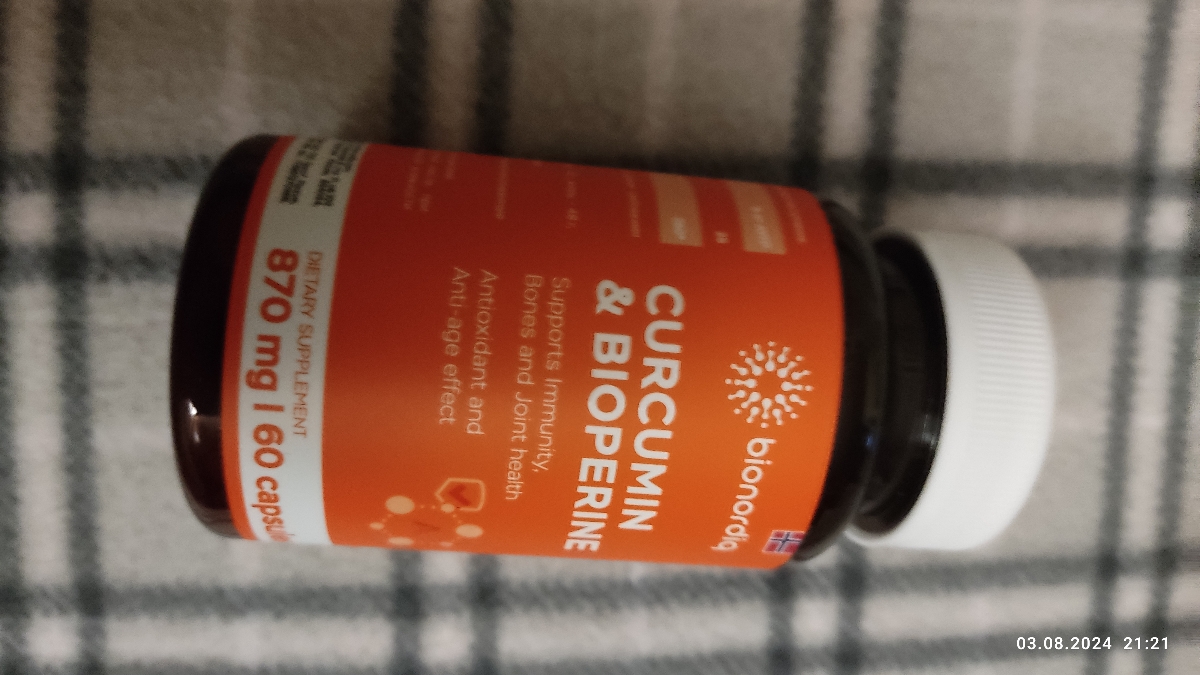 Фото покупателя №132 из 844: Куркумин с биоперином для суставов 870 мг 60 капсул, противовоспалительное, отзыв на 5 из 5, Ozon, 3 августа 2024