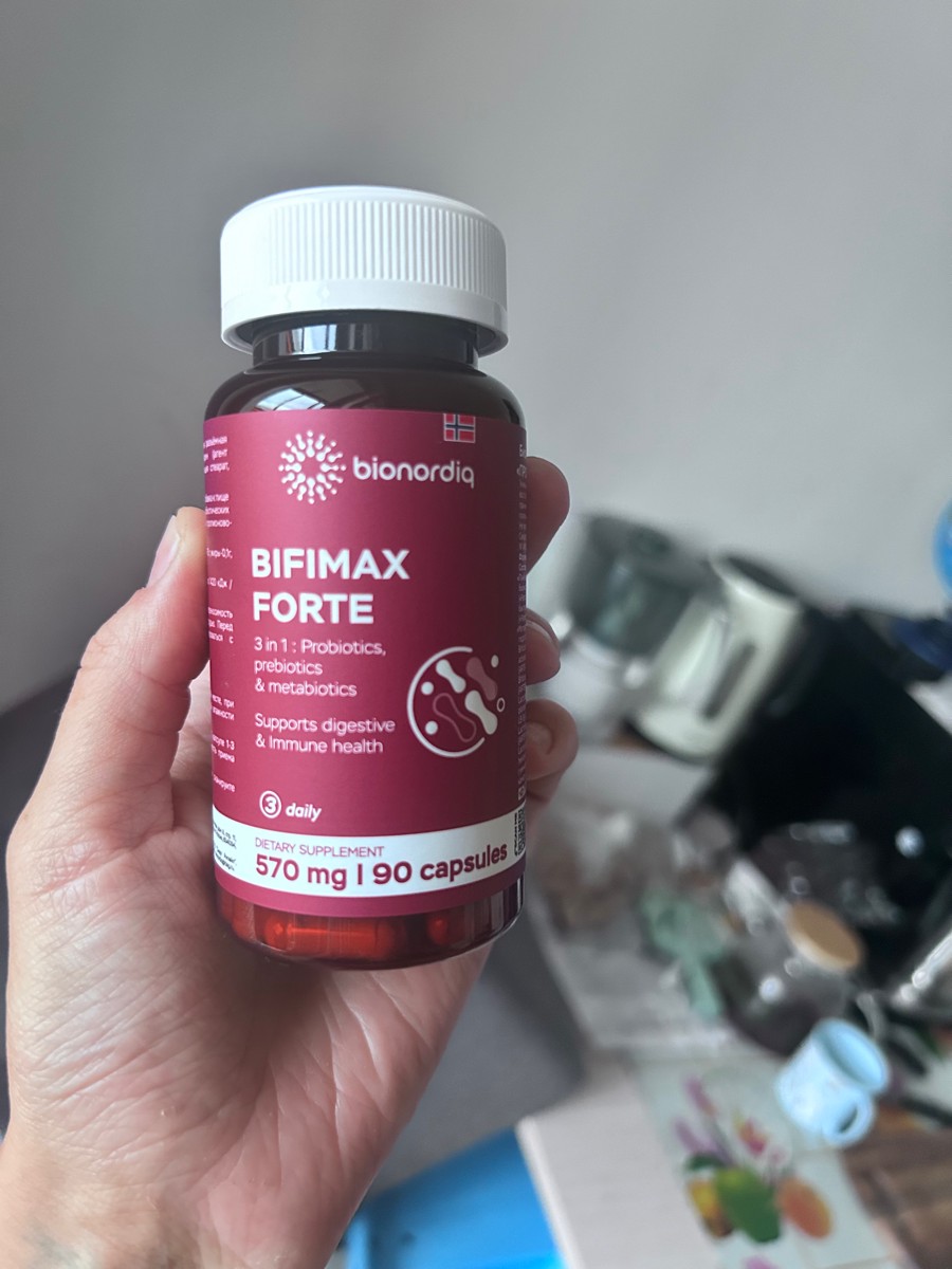 Фото покупателя №548 из 638: Пробиотик Bifimax Forte / 570 mg / 90 капсул, отзыв на 5 из 5, Ozon, 8 июля 2024