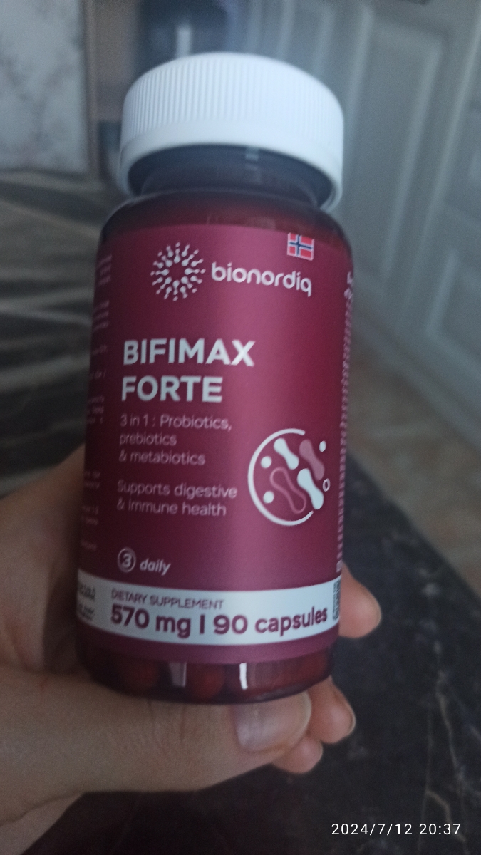 Фото покупателя №510 из 638: Пробиотик Bifimax Forte / 570 mg / 90 капсул, отзыв на 5 из 5, Ozon, 12 июля 2024