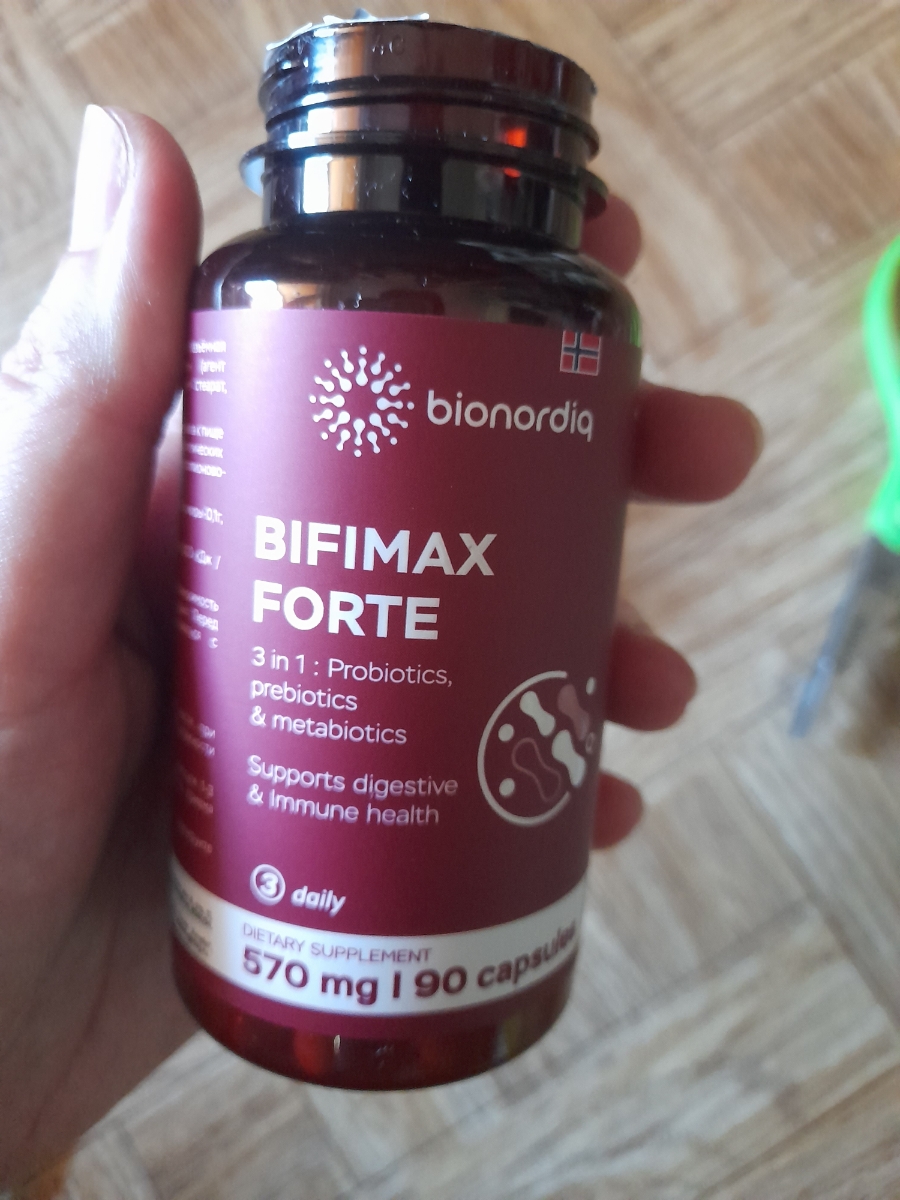 Фото покупателя №425 из 638: Пробиотик Bifimax Forte / 570 mg / 90 капсул, отзыв на 5 из 5, Ozon, 16 июля 2024