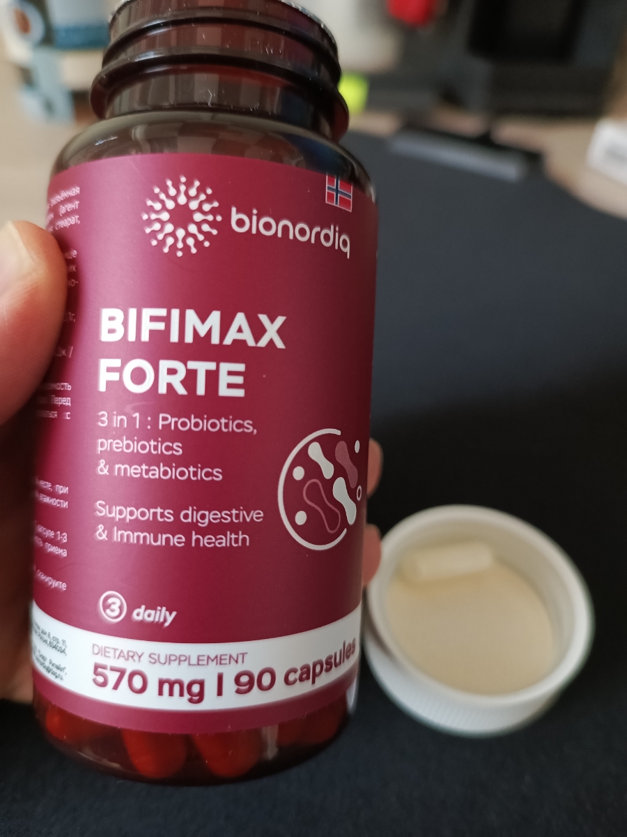 Фото покупателя №96 из 638: Пробиотик Bifimax Forte / 570 mg / 90 капсул, отзыв на 5 из 5, Ozon, 9 августа 2024