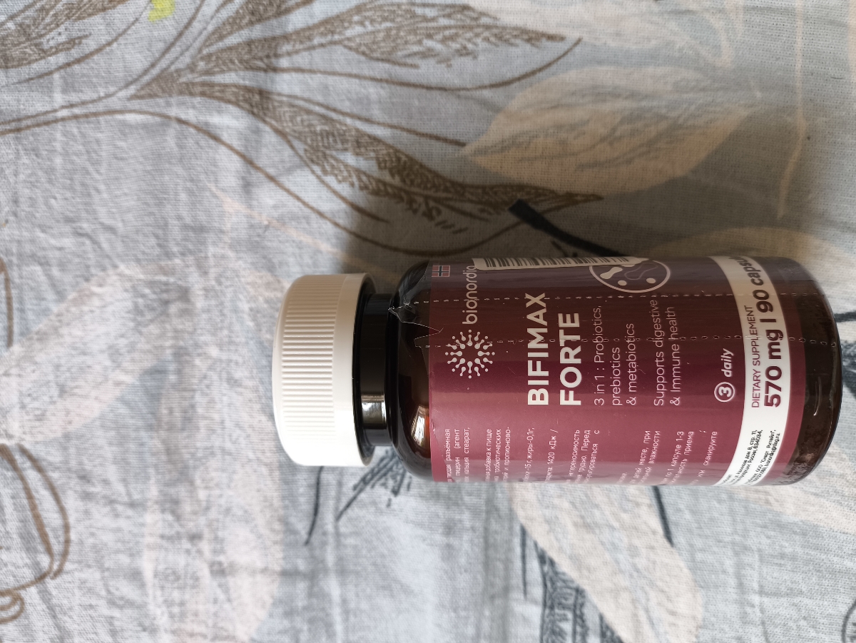 Фото покупателя №90 из 638: Пробиотик Bifimax Forte / 570 mg / 90 капсул, отзыв на 5 из 5, Ozon, 10 августа 2024