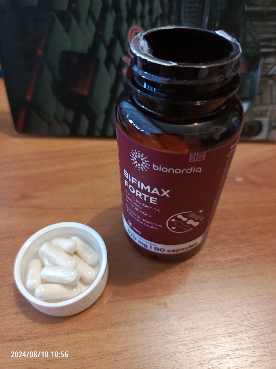 Фото покупателя №89 из 638: Пробиотик Bifimax Forte / 570 mg / 90 капсул, отзыв на 5 из 5, Ozon, 10 августа 2024