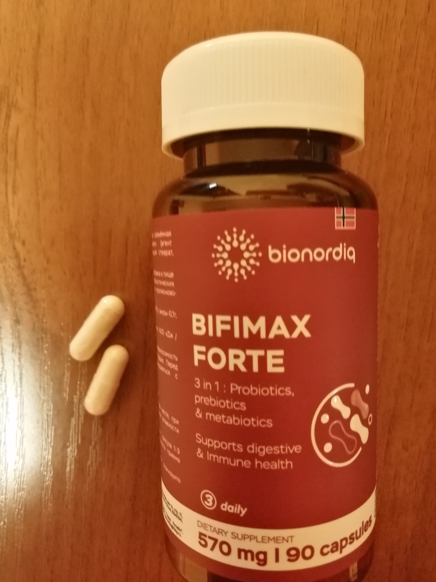 Фото покупателя №80 из 638: Пробиотик Bifimax Forte / 570 mg / 90 капсул, отзыв на 5 из 5, Ozon, 10 августа 2024