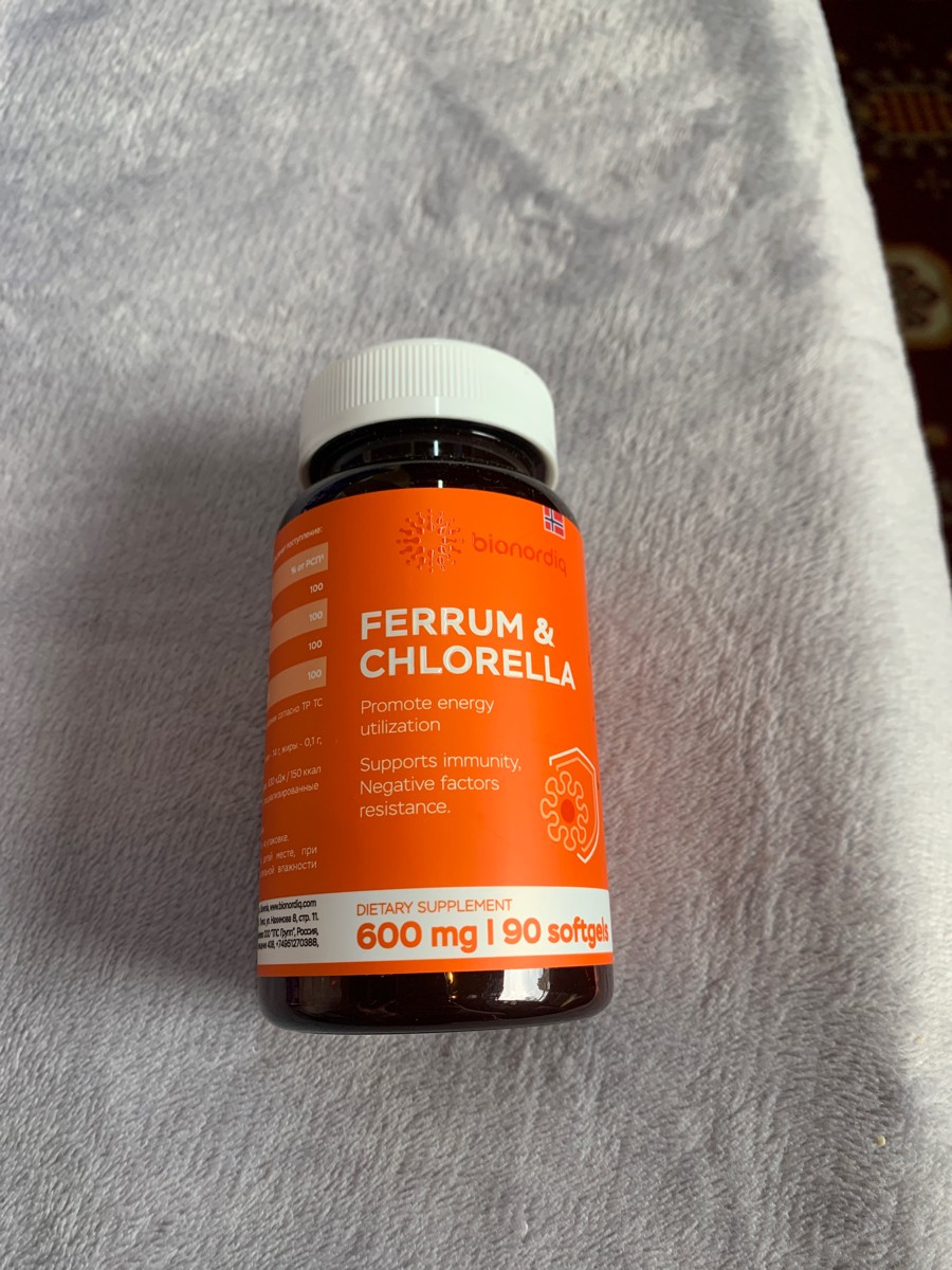 Фото покупателя №276 из 293: Железо Ferrum Chlorella bionordiq 600 мг 90 капсул, при анемии, для гемоглобина, хлорелла, железо витамины, для женщин, витаминный комплекс, БАД, для иммунитета, для здоровья, для женщин и мужчин, отзыв на 5 из 5, Ozon, 23 июня 2024