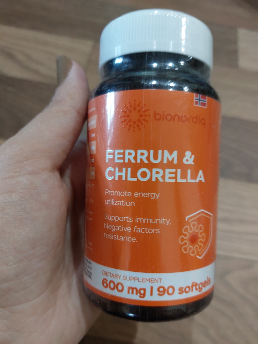 Фото покупателя №270 из 293: Железо Ferrum Chlorella bionordiq 600 мг 90 капсул, при анемии, для гемоглобина, хлорелла, железо витамины, для женщин, витаминный комплекс, БАД, для иммунитета, для здоровья, для женщин и мужчин, отзыв на 5 из 5, Ozon, 25 июня 2024