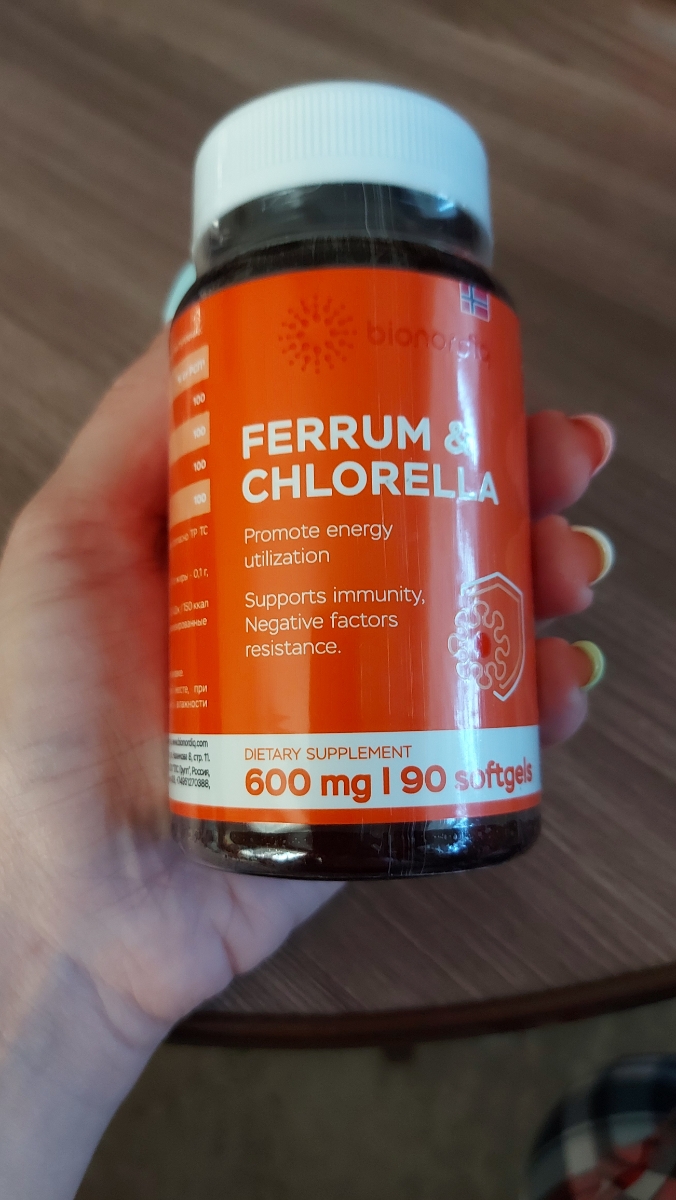 Фото покупателя №247 из 293: Железо Ferrum Chlorella bionordiq 600 мг 90 капсул, при анемии, для гемоглобина, хлорелла, железо витамины, для женщин, витаминный комплекс, БАД, для иммунитета, для здоровья, для женщин и мужчин, отзыв на 5 из 5, Ozon, 28 июня 2024