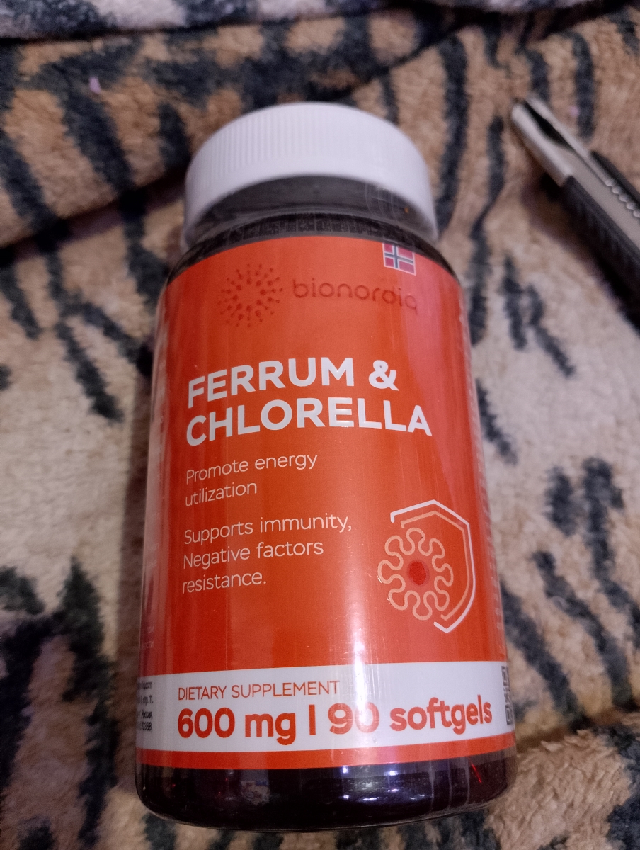 Фото покупателя №233 из 293: Железо Ferrum Chlorella bionordiq 600 мг 90 капсул, при анемии, для гемоглобина, хлорелла, железо витамины, для женщин, витаминный комплекс, БАД, для иммунитета, для здоровья, для женщин и мужчин, отзыв на 5 из 5, Ozon, 29 июня 2024