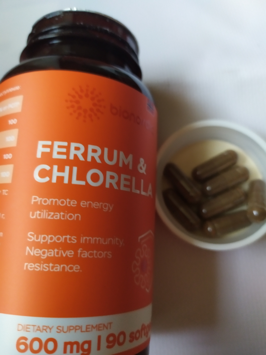 Фото покупателя №214 из 293: Железо Ferrum Chlorella bionordiq 600 мг 90 капсул, при анемии, для гемоглобина, хлорелла, железо витамины, для женщин, витаминный комплекс, БАД, для иммунитета, для здоровья, для женщин и мужчин, отзыв на 5 из 5, Ozon, 1 июля 2024