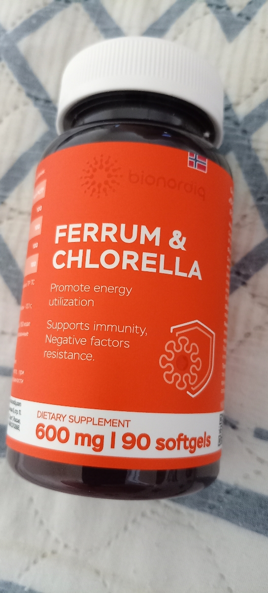 Фото покупателя №210 из 293: Железо Ferrum Chlorella bionordiq 600 мг 90 капсул, при анемии, для гемоглобина, хлорелла, железо витамины, для женщин, витаминный комплекс, БАД, для иммунитета, для здоровья, для женщин и мужчин, отзыв на 5 из 5, Ozon, 1 июля 2024