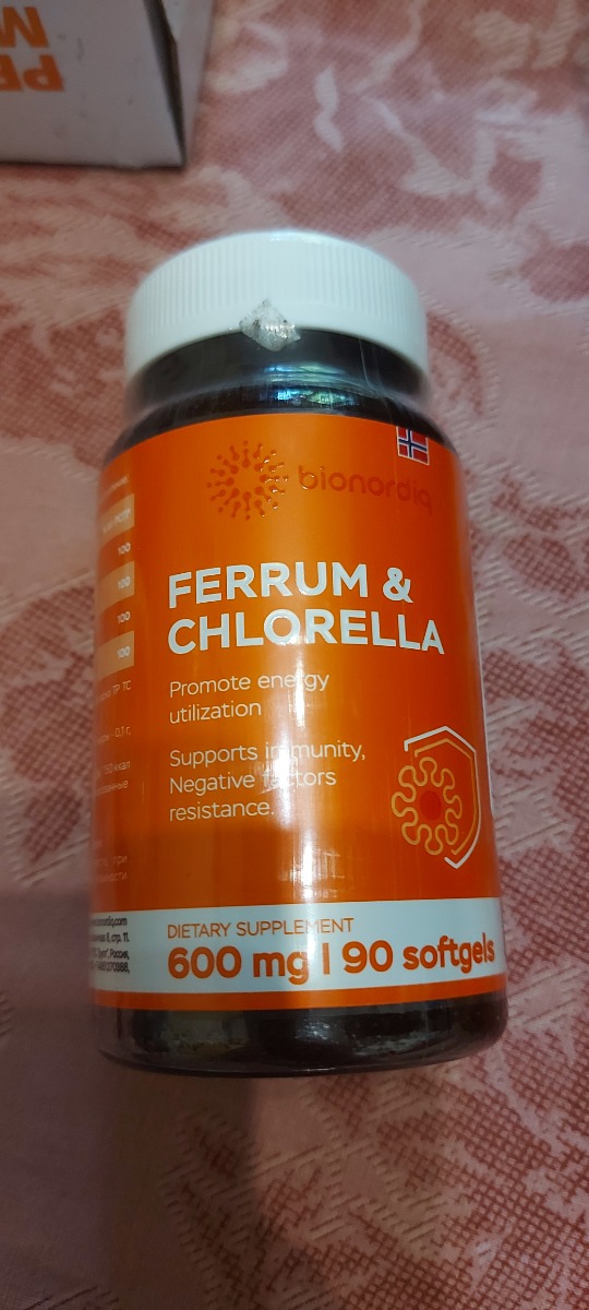 Фото покупателя №188 из 293: Железо Ferrum Chlorella bionordiq 600 мг 90 капсул, при анемии, для гемоглобина, хлорелла, железо витамины, для женщин, витаминный комплекс, БАД, для иммунитета, для здоровья, для женщин и мужчин, отзыв на 5 из 5, Ozon, 2 июля 2024