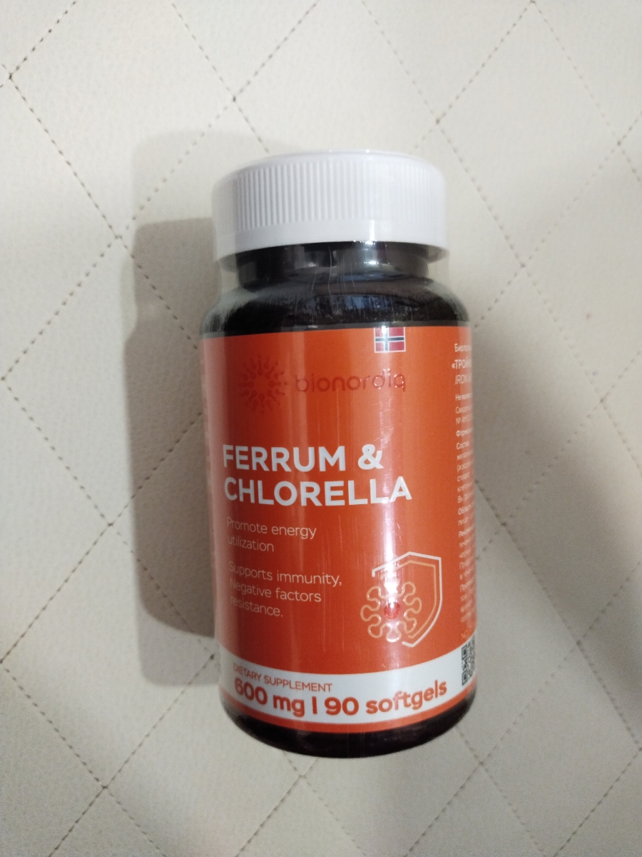 Фото покупателя №153 из 293: Железо Ferrum Chlorella bionordiq 600 мг 90 капсул, при анемии, для гемоглобина, хлорелла, железо витамины, для женщин, витаминный комплекс, БАД, для иммунитета, для здоровья, для женщин и мужчин, отзыв на 5 из 5, Ozon, 4 июля 2024