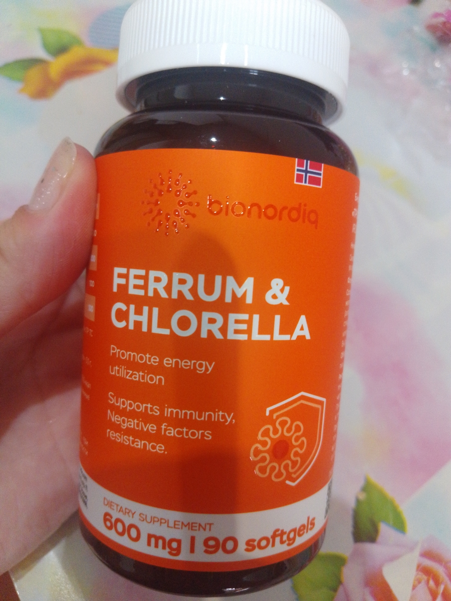 Фото покупателя №145 из 293: Железо Ferrum Chlorella bionordiq 600 мг 90 капсул, при анемии, для гемоглобина, хлорелла, железо витамины, для женщин, витаминный комплекс, БАД, для иммунитета, для здоровья, для женщин и мужчин, отзыв на 5 из 5, Ozon, 5 июля 2024
