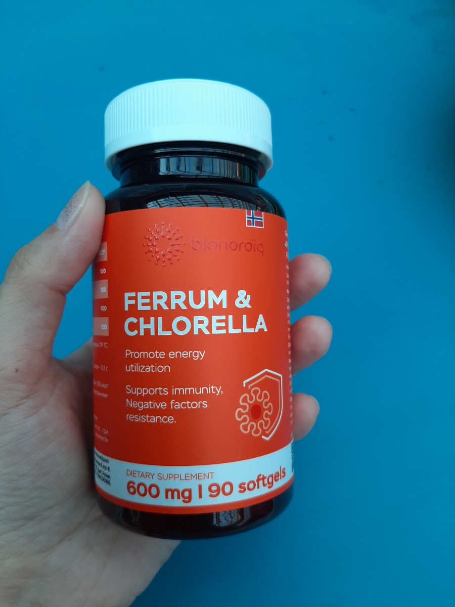 Фото покупателя №119 из 293: Железо Ferrum Chlorella bionordiq 600 мг 90 капсул, при анемии, для гемоглобина, хлорелла, железо витамины, для женщин, витаминный комплекс, БАД, для иммунитета, для здоровья, для женщин и мужчин, отзыв на 5 из 5, Ozon, 6 июля 2024