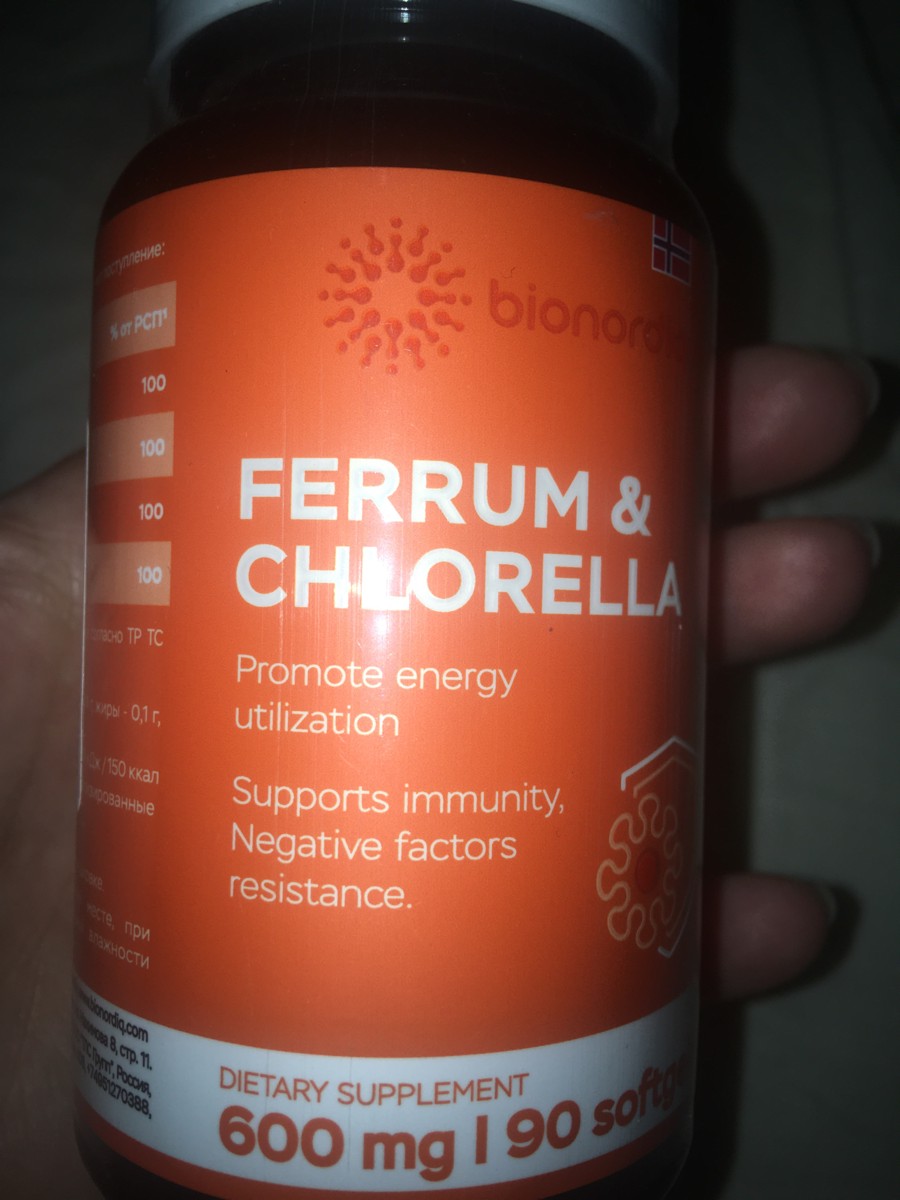 Фото покупателя №94 из 293: Железо Ferrum Chlorella bionordiq 600 мг 90 капсул, при анемии, для гемоглобина, хлорелла, железо витамины, для женщин, витаминный комплекс, БАД, для иммунитета, для здоровья, для женщин и мужчин, отзыв на 5 из 5, Ozon, 8 июля 2024