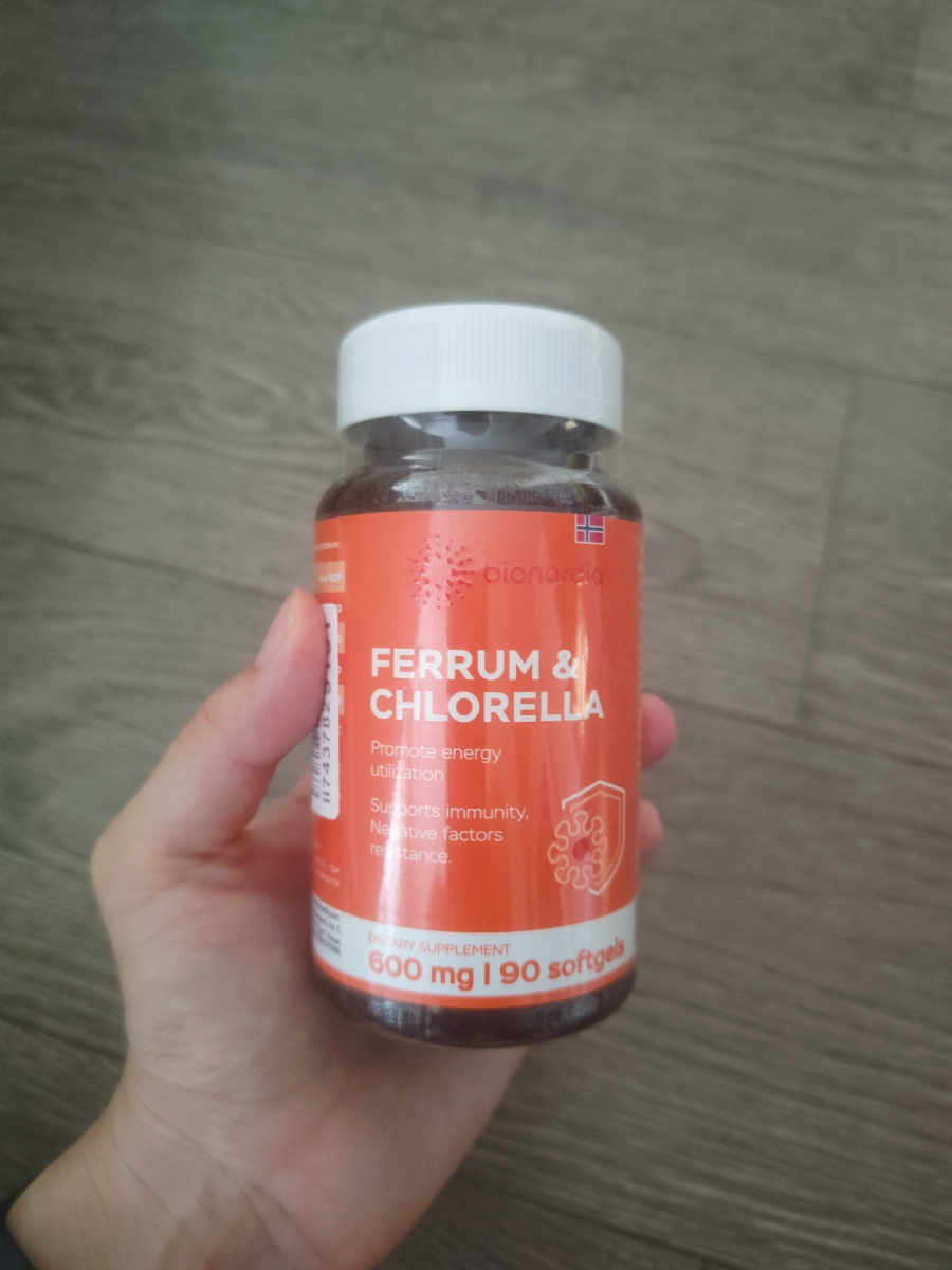 Фото покупателя №88 из 293: Железо Ferrum Chlorella bionordiq 600 мг 90 капсул, при анемии, для гемоглобина, хлорелла, железо витамины, для женщин, витаминный комплекс, БАД, для иммунитета, для здоровья, для женщин и мужчин, отзыв на 5 из 5, Ozon, 9 июля 2024