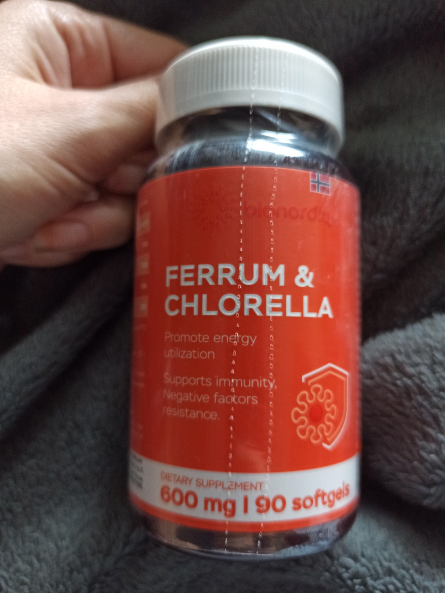 Фото покупателя №83 из 293: Железо Ferrum Chlorella bionordiq 600 мг 90 капсул, при анемии, для гемоглобина, хлорелла, железо витамины, для женщин, витаминный комплекс, БАД, для иммунитета, для здоровья, для женщин и мужчин, отзыв на 5 из 5, Ozon, 10 июля 2024