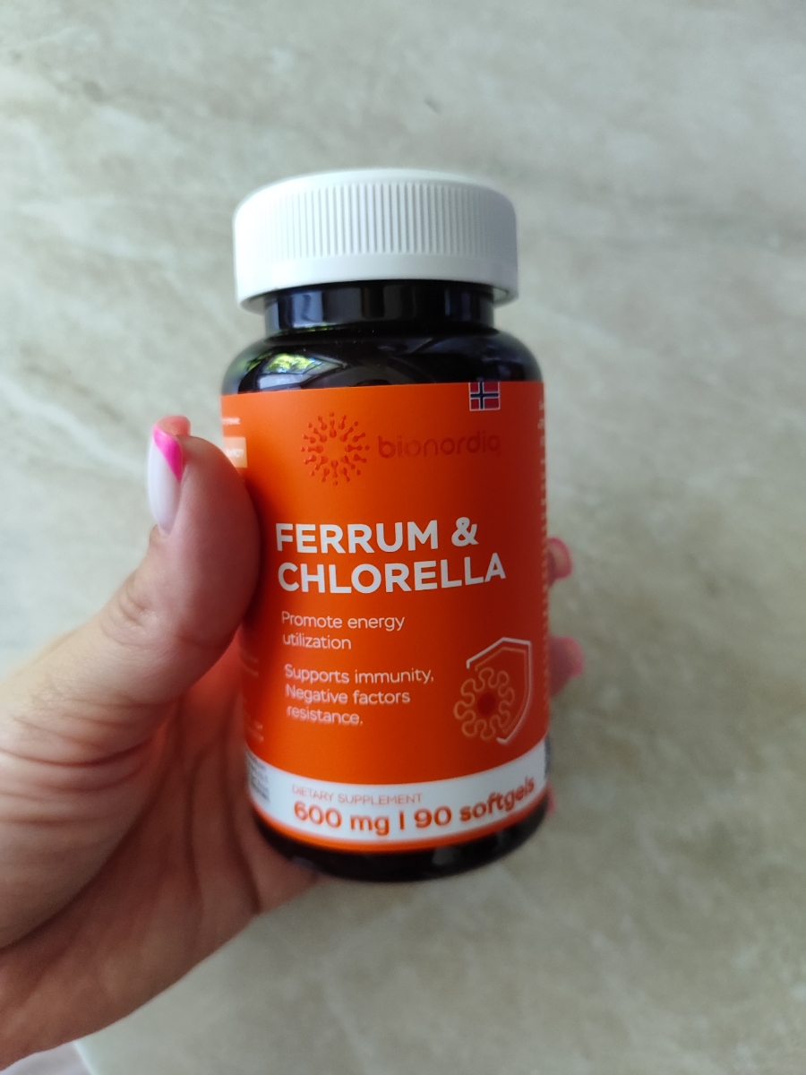 Фото покупателя №71 из 293: Железо Ferrum Chlorella bionordiq 600 мг 90 капсул, при анемии, для гемоглобина, хлорелла, железо витамины, для женщин, витаминный комплекс, БАД, для иммунитета, для здоровья, для женщин и мужчин, отзыв на 5 из 5, Ozon, 11 июля 2024