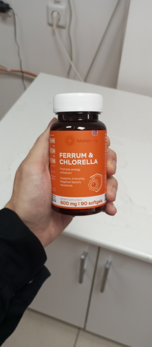 Фото покупателя №44 из 293: Железо Ferrum Chlorella bionordiq 600 мг 90 капсул, при анемии, для гемоглобина, хлорелла, железо витамины, для женщин, витаминный комплекс, БАД, для иммунитета, для здоровья, для женщин и мужчин, отзыв на 5 из 5, Ozon, 13 июля 2024