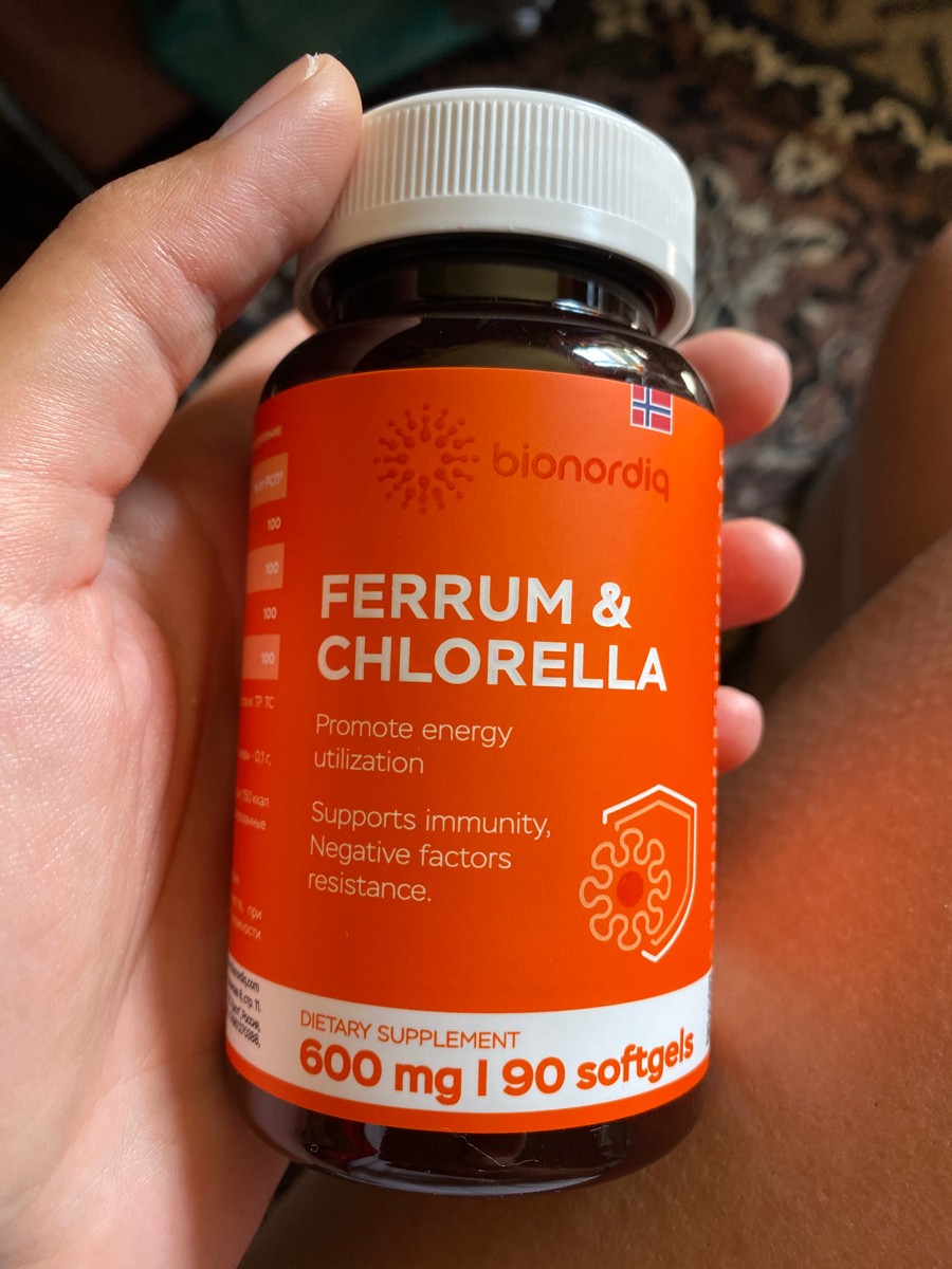 Фото покупателя №40 из 293: Железо Ferrum Chlorella bionordiq 600 мг 90 капсул, при анемии, для гемоглобина, хлорелла, железо витамины, для женщин, витаминный комплекс, БАД, для иммунитета, для здоровья, для женщин и мужчин, отзыв на 5 из 5, Ozon, 16 июля 2024