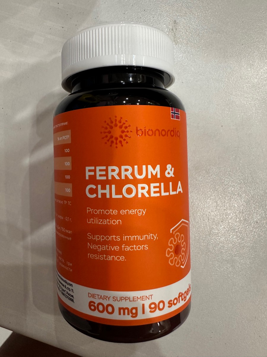 Фото покупателя №21 из 293: Железо Ferrum Chlorella bionordiq 600 мг 90 капсул, при анемии, для гемоглобина, хлорелла, железо витамины, для женщин, витаминный комплекс, БАД, для иммунитета, для здоровья, для женщин и мужчин, отзыв на 5 из 5, Ozon, 21 июля 2024