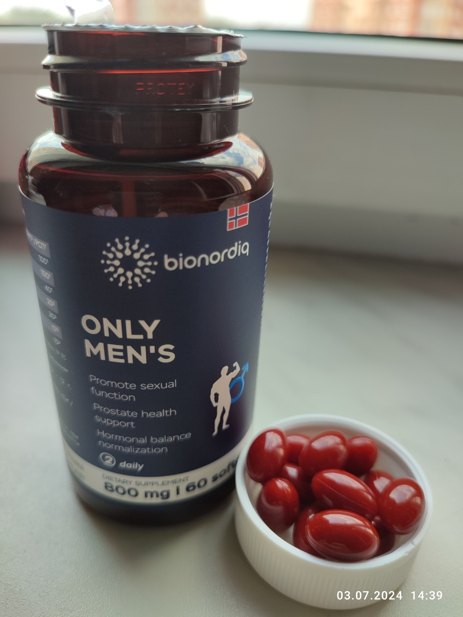 Фото покупателя №379 из 394: Комплекс витамины для мужчин Only Men's / 1020 mg / 60 капсул, отзыв на 5 из 5, Ozon, 4 июля 2024