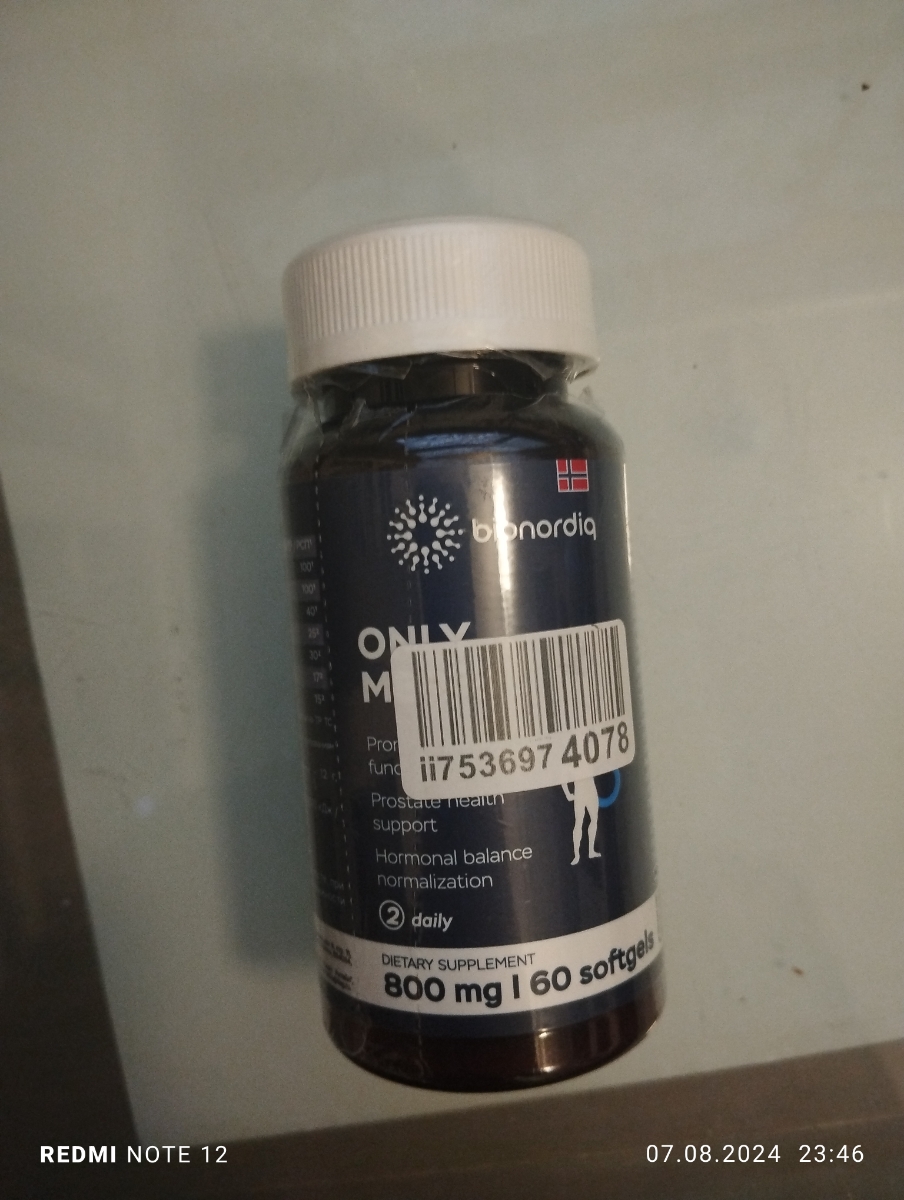 Фото покупателя №80 из 394: Комплекс витамины для мужчин Only Men's / 1020 mg / 60 капсул, отзыв на 5 из 5, Ozon, 7 августа 2024