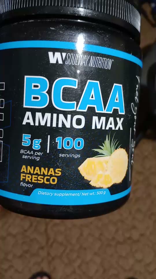 Кадр из видео покупателя №5 из 6: BCAA аминокислоты Ананас Soul Way 500 г, спортивное питание бцаа для набора мышечной массы, для восстановления после тренировки, аминокислоты для мышц, для выносливости, для тренировок, для мужчин, отзыв на 5 из 5, Ozon, 6 мая 2024