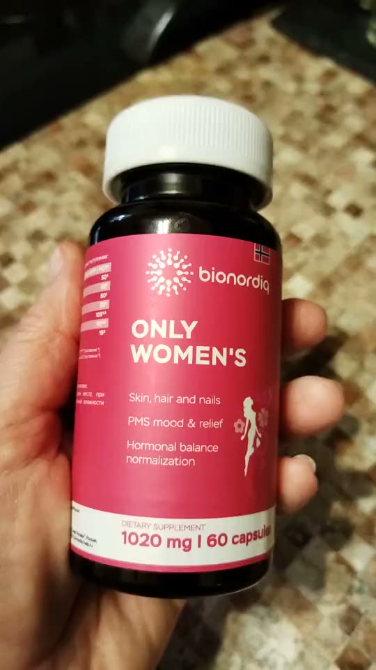 Кадр из видео покупателя №4 из 6: Витамины для женщин Only Womens bionordiq 1020 мг 60 капсул, женское здоровье, для красоты и здоровья,, отзыв на 4 из 5, Ozon, 18 января 2025