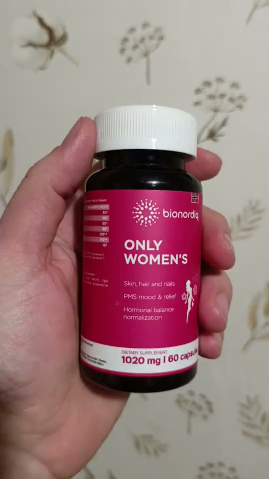 Кадр из видео покупателя №2 из 6: Витамины для женщин Only Womens bionordiq 1020 мг 60 капсул, женское здоровье, для красоты и здоровья,, отзыв на 5 из 5, Ozon, 29 января 2025