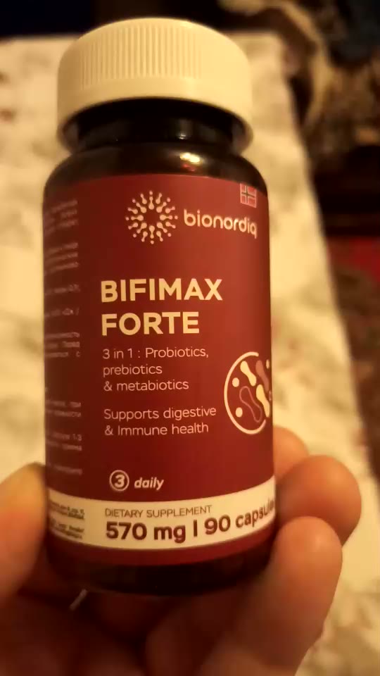 Кадр из видео покупателя №5 из 6: Пробиотик Bifimax Forte / 570 mg / 90 капсул, отзыв на 5 из 5, Ozon, 18 января 2025