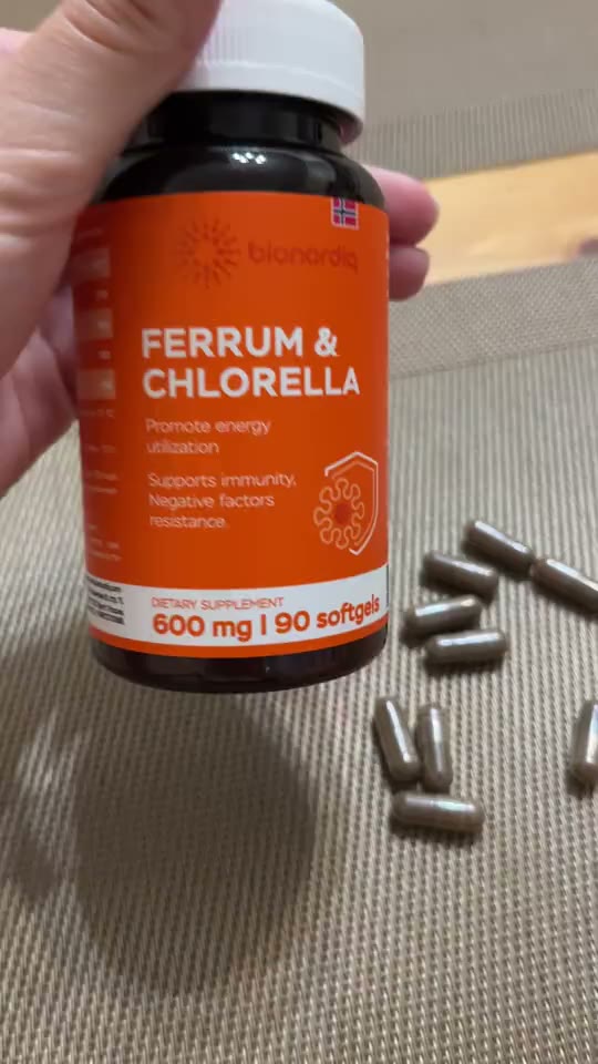 Кадр из видео покупателя №5 из 6: Железо Ferrum Chlorella bionordiq 600 мг 90 капсул, при анемии, для гемоглобина, хлорелла, железо витамины, для женщин, витаминный комплекс, БАД, для иммунитета, для здоровья, для женщин и мужчин, отзыв на 5 из 5, Ozon, 24 июля 2024
