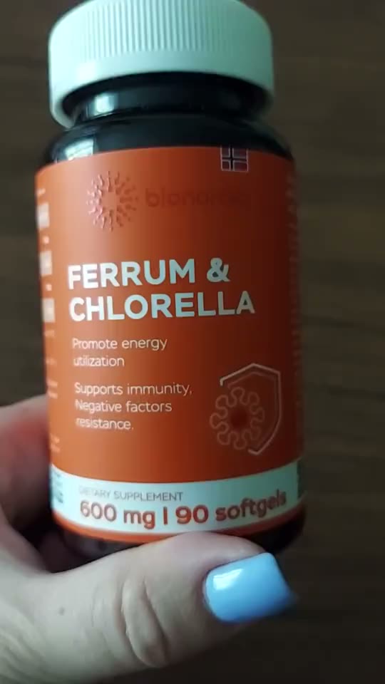 Кадр из видео покупателя №4 из 6: Железо Ferrum Chlorella bionordiq 600 мг 90 капсул, при анемии, для гемоглобина, хлорелла, железо витамины, для женщин, витаминный комплекс, БАД, для иммунитета, для здоровья, для женщин и мужчин, отзыв на 5 из 5, Ozon, 26 июля 2024